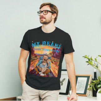 文字カスタム及び顔ポートレート写真ヴィンテージスタイル Tシャツ