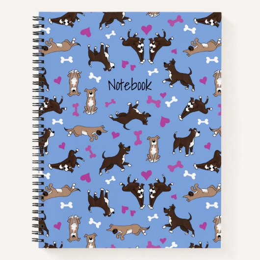 文字カスタム可愛いホッとしたラボ犬の恋人スパイラル ノートブック (正面)