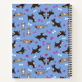 文字カスタム可愛いホッとしたラボ犬の恋人スパイラル ノートブック (裏面)