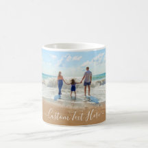 文字カスタム名の写真コーヒーマグのギフト