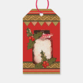 文字カスタム国素朴クリスマスのギフトタグ ギフトタグ (裏面)