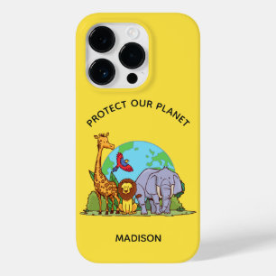 文字カスタム地球と動物 Case-Mate iPhone 14 PROケース