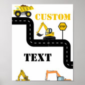 文字カスタム建築ダンプトラックパーティー ポスター (正面)