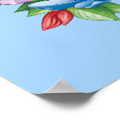 文字カスタム惑星地球ハート ポスター (角)