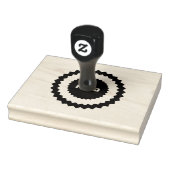 文字カスタム有料耐久木製柄グリーンインク ラバースタンプ (スタンプ)