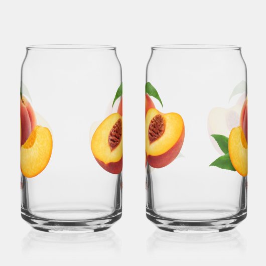 文字カスタム桃 ガラス缶 (左)