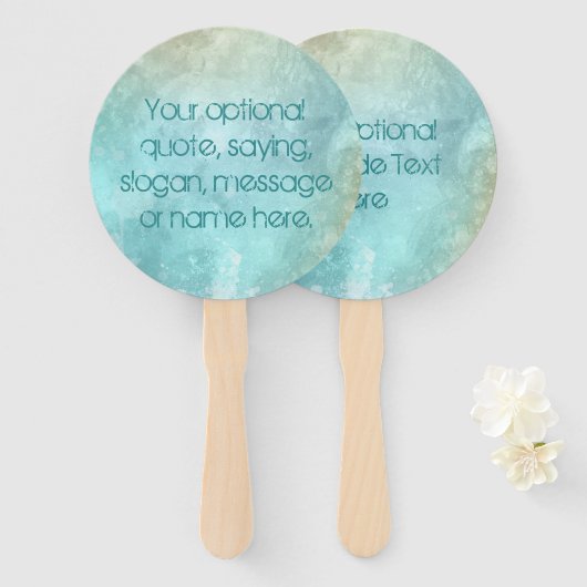 文字カスタム水の色スプラッシュハンドファン ハンドファン (正面&裏面)