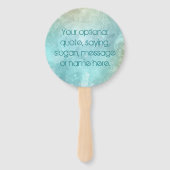 文字カスタム水の色スプラッシュハンドファン ハンドファン (正面)