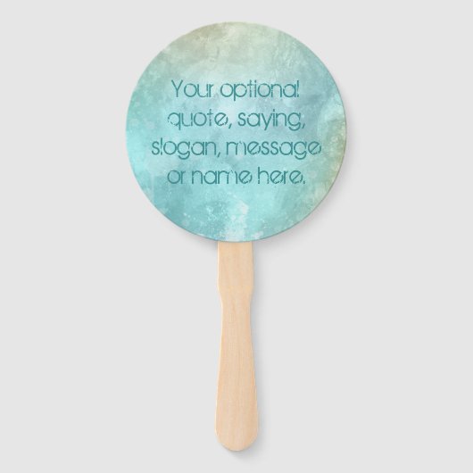 文字カスタム水の色スプラッシュハンドファン ハンドファン (正面)