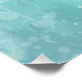 文字カスタム水の色スプラッシュポスター ポスター (コーナー)