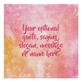 文字カスタム水の色スプラッシュポスター ポスター