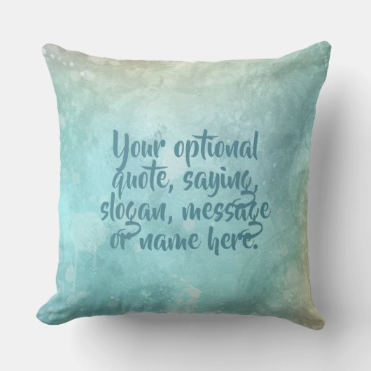 文字カスタム水カラスプラッシュ装飾用クッション クッション (正面)