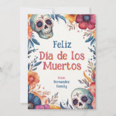 💀文字カスタム永遠お祝いグリーティングカード (正面)