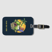 文字カスタム熱帯夏パーティー ラゲッジタグ (正面横)