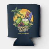 文字カスタム熱帯夏パーティー 缶クーラー (裏面)