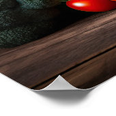 文字カスタム生鮮野菜 ポスター (角)