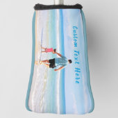 文字カスタム用ゴルフヘッドカバーギフト写真パパ ゴルフヘッドカバー (回転90)