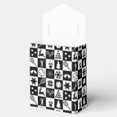 文字カスタム白黒クリスマステニスFav フェイバーボックス (オープン)