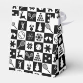 文字カスタム白黒クリスマステニスFav フェイバーボックス (裏面サイド)