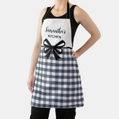 文字カスタム白黒バッファロープレイドキュートキッチン エプロン (インサイチュ)