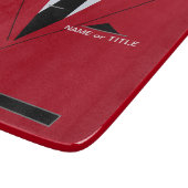 文字カスタム裁断盤赤スーツ及びネクタイ カッティングボード (角)