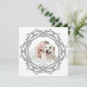 文字カスタム装飾フレームホリデーフォトカード シーズンカード (スタンド正面)