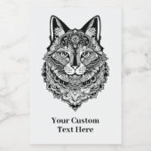 文字カスタム装飾猫 フードラベル (シングルラベル)