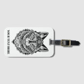 文字カスタム装飾猫 ラゲッジタグ (正面横)