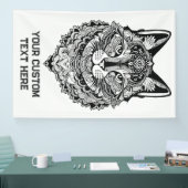 文字カスタム装飾猫 横断幕 (トレードショー)