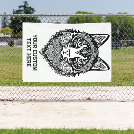 文字カスタム装飾猫 横断幕 (インサイチュ)