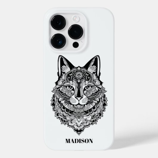 文字カスタム装飾猫 Case-Mate iPhoneケース (裏面)