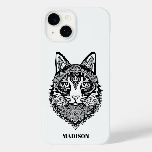 文字カスタム装飾猫 Case-Mate iPhoneケース (裏面)