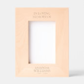 文字カスタム記念写真木造 レーザー彫刻フレーム (正面)