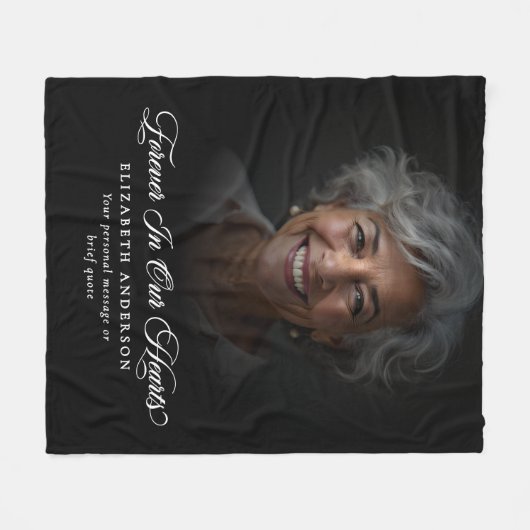 文字カスタム記念献上品の写真 フリースブランケット (正面(横))