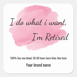 文字カスタム退職キャンドルシール スクエアシール