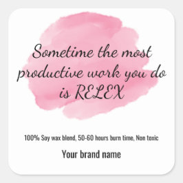 文字カスタム退職キャンドルシール スクエアシール