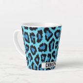 文字カスタム野生ヒョウ柄 カフェラテマグ (左アングル)