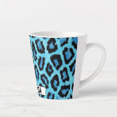 文字カスタム野生ヒョウ柄 カフェラテマグ (右)