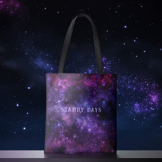 文字カスタム銀河系星雲宇宙をテーマにしたトート トートバッグ