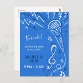 文字カスタム音楽マイクはがき ポストカード (正面/裏面)