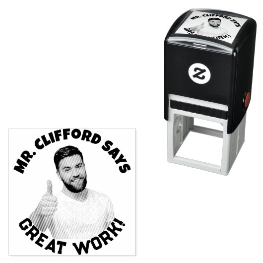 文字カスタム顔写真先生自己インク印鑑 セルフインキングスタンプ (インサイチュ)