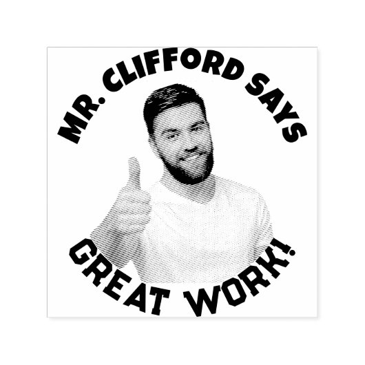 文字カスタム顔写真先生自己インク印鑑 セルフインキングスタンプ (デザイン)