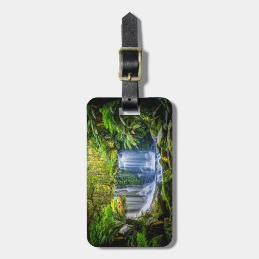 文字カスタム馬蹄形滝ラゲッジタグ ラゲッジタグ (正面縦)