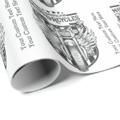 文字カスタム「アメリカンモトサイクルラッピング紙 ラッピングペーパー (ロールコーナー)