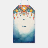 文字カスタム、ディワリフェスティバル&ブライト ギフトタグ (裏面)