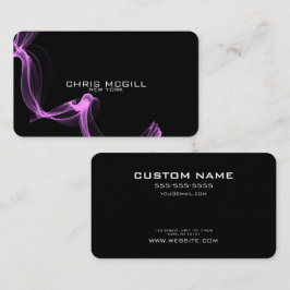 文字カスタム – ミニマリストブラックグロースモーク 名刺