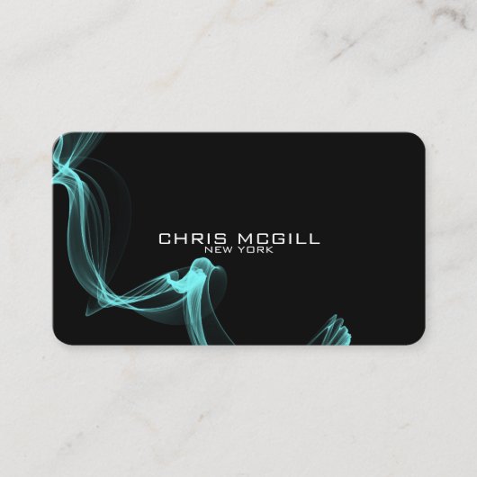 文字カスタム – ミニマリストブラックグロースモーク 名刺 (正面)