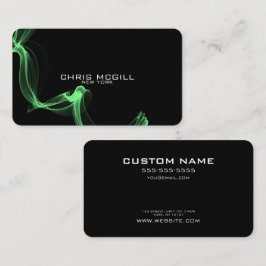 文字カスタム – ミニマリストブラックグロースモーク 名刺