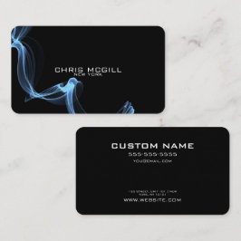 文字カスタム – ミニマリストブラックグロースモーク 名刺