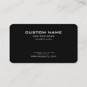 文字カスタム – ミニマリストブラックグロースモーク 名刺 (裏面)